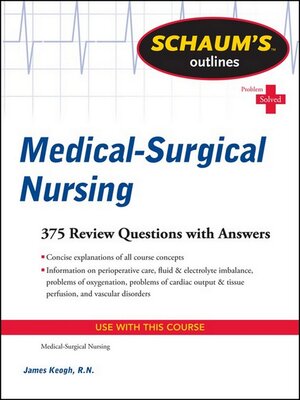 cover image of Schaum's Outline of Medical-Surgical Nursing